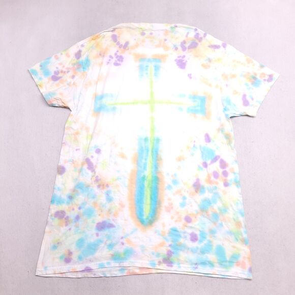 Fruit of the Loom Short Sleeve Casual T Shirt Adult Mens Size XL Tie-dye Multi - Picture 10 of 10